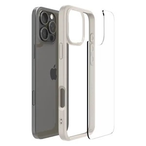 Прозрачно-бежевый чехол Spigen Ultra Hybrid для iPhone 16 Pro Max - Фото 7