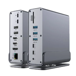 Хаб док-станція iLoungeMax 16-in-1 з роз'ємами 2 HDMI, RJ45, USB-C, USB-A, PD100W для MacBook Pro/Air | Mac