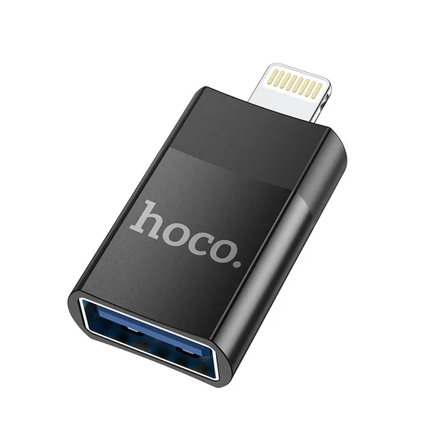 Адаптер (перехідник) для iPhone Lightning to USB 2.0 | HOCO OTG Black