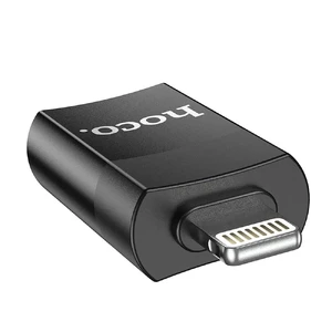 Адаптер (переходник) для iPhone Lightning to USB 2.0 | HOCO OTG Black - Фото 2