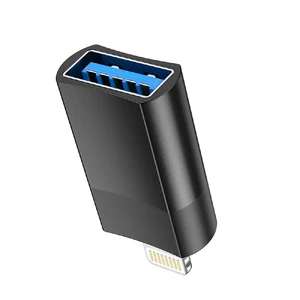 Адаптер (переходник) для iPhone Lightning to USB 2.0 | HOCO OTG Black - Фото 3