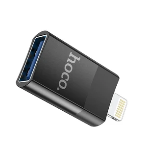 Адаптер (переходник) для iPhone Lightning to USB 2.0 | HOCO OTG Black - Фото 6