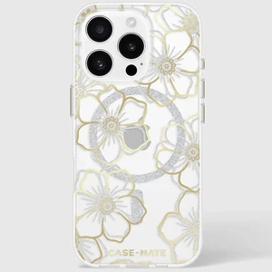 Прозорий чохол зі срібно-золотими елементами Case-Mate Floral Gems Mag для iPhone 16 Pro - Фото 9