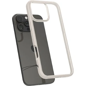 Прозрачный бежевый чехол Spigen Ultra Hybrid для iPhone 16 Pro - Фото 5