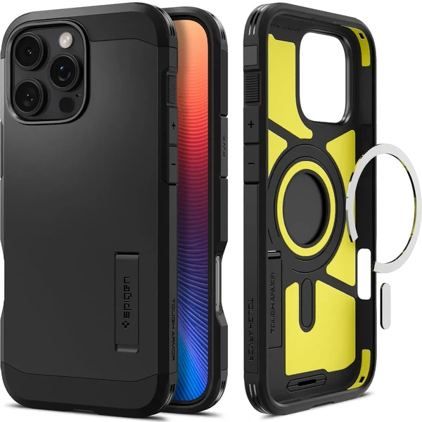 Черный чехол Spigen Tough Armor Mag для iPhone 16 Pro в Запорожье