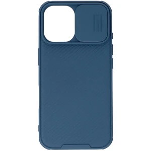Синий чехол с защитой камеры Nillkin CamShield Pro MagSafe для iPhone 16 - Фото 3