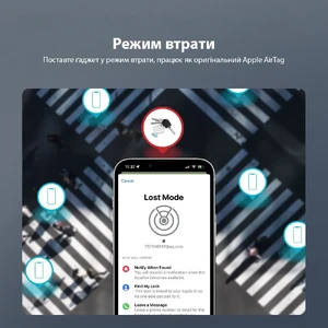 Трекер Apple Find My (iOS) для пошуку собак, речей, ключів, сумок, водонепроникний IPX5, з динаміком, розумний Bluetooth-трекер | iLoungeMax Air Tag White - Фото 6