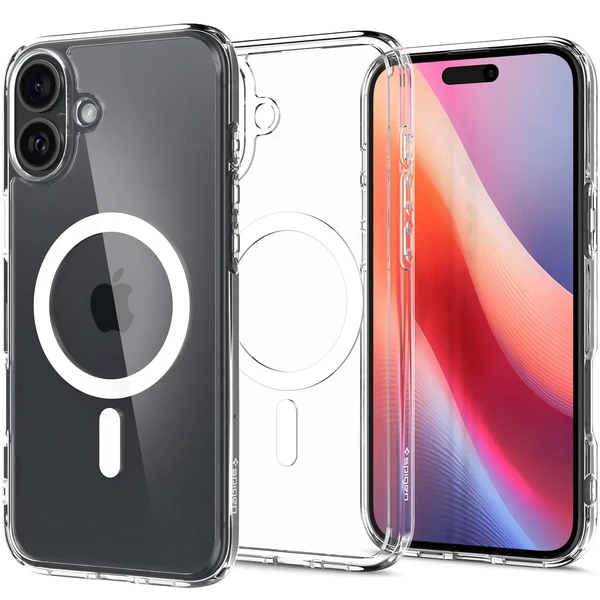 Прозорий білий чохол Spigen Ultra Hybrid Mag для iPhone 16 у Житомирі