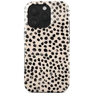 Бежевый чехол с черными точками Burga Almond Latte Mag для iPhone 16 Pro Max 4772229367634 - Фото 1