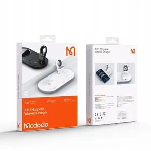 Док-станція Mcdodo 3 in 1 Magnetic Wireless Charger MagSafe 15W White для iPhone | AirPods | Apple Watch - Фото 5