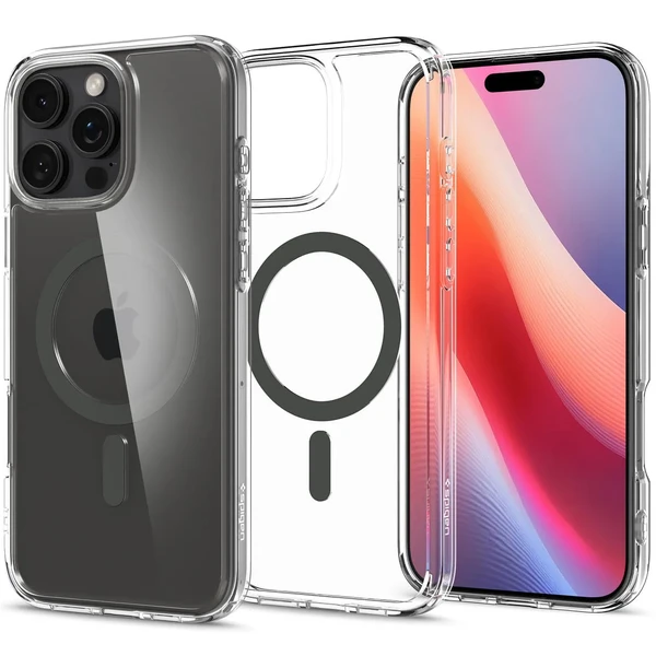 Прозрачный серый чехол Spigen Ultra Hybrid Mag для iPhone 16 Pro Max в Черкассах
