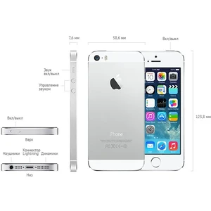 Apple iPhone 5S Silver Refurbished - Фото 6