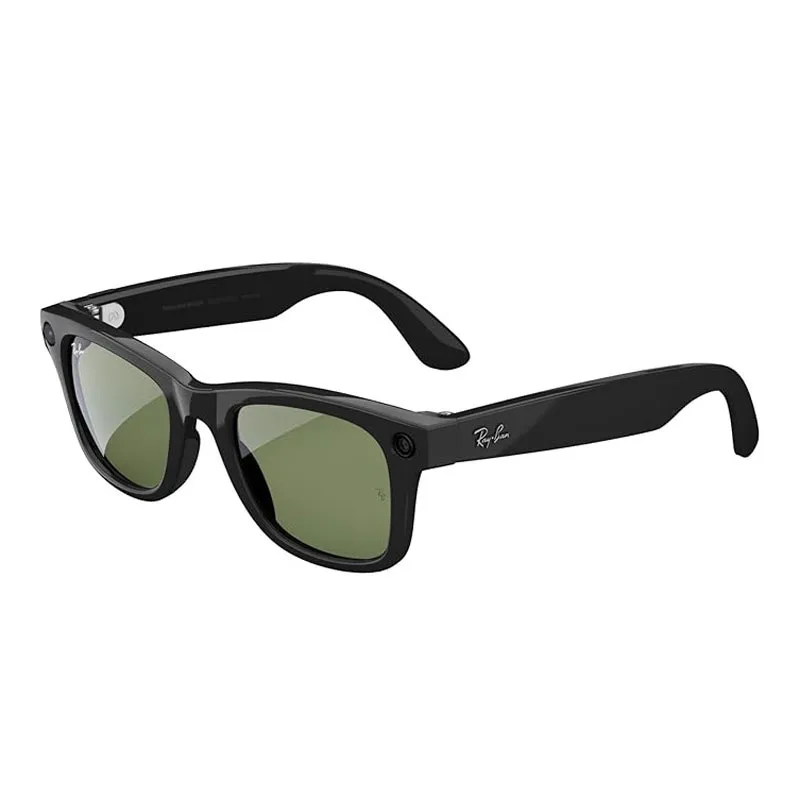 Розумні окуляри Ray-Ban Meta Wayfarer, Shiny Black / G15 Green, Large