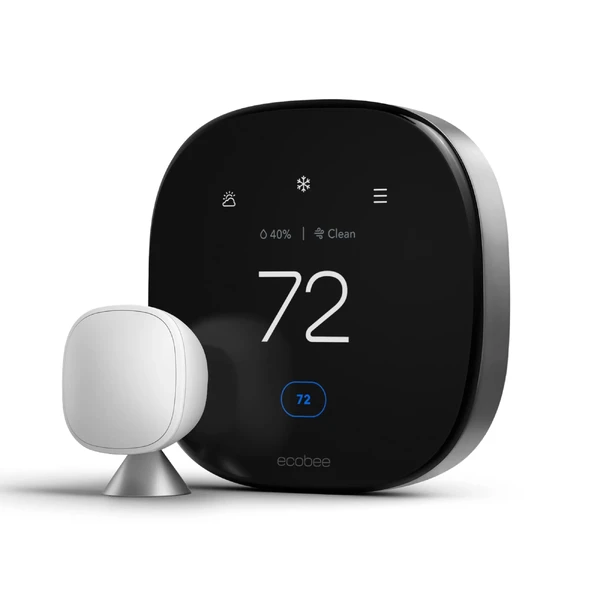 Розумний термостат з сенсором якості повітря ecobee Premium Black