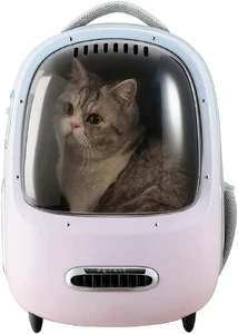 Рюкзак-переноска Petkit Breezy 2 Smart Cat Carrier Pink з вбудованим вентилятором та підсвічуванням