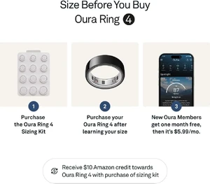 Розумне кільце Oura Ring 4 Black Size 8 - Фото 3