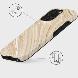 Бежевый чехол Burga Full Glam Tough Magnetic для iPhone 16 Pro - Фото 4