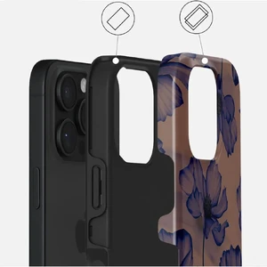 Чехол Burga Velvet Night Mag для iPhone 16 Pro, коричнево-синий - Фото 2