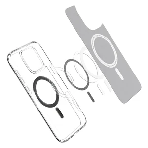 Прозрачный черный чехол Spigen Ultra Hybrid Mag для iPhone 16 Pro - Фото 4