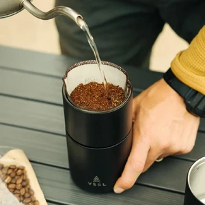 Портативный набор для кофе VSSL Nest Pour Over Coffee Kit с двумя двойными чашками 10 oz Black - Фото 5