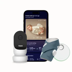 Видеоняня + умный носок для младенцев Owlet Dream Duo 2 Smart Baby Monitor Blue  - Фото 1