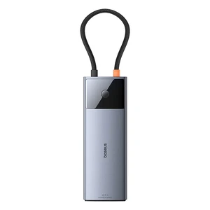 Многофункциональный хаб 10в1 Baseus Metal Gleam Series II с разъемами HDMI 4K, USB-C, USB-A, кардридером SD/TF, AUX 3.5, 100W PD для iPad | MacBook Pro/Air - Фото 4