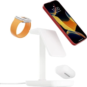 Магнитная док-станция 3-в-1 TwelveSouth HiRise 3 White для iPhone | AirPods | Apple Watch