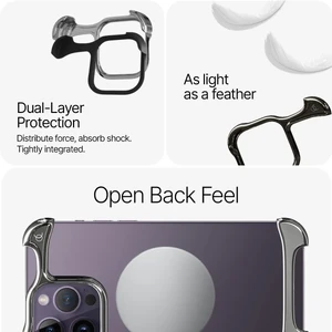Противоударный чехол-бампер Arc Pulse для iPhone 15 Pro Max Aluminum Titan Gray - Фото 5