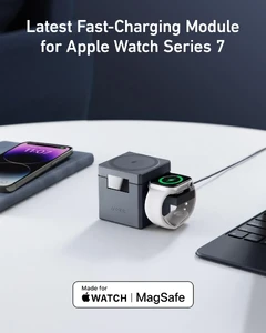 Док-станция Anker 3-in-1 Cube with MagSafe для iPhone Apple Watch | AirPods 15 W - Фото 7
