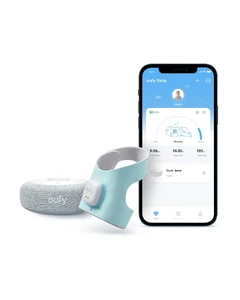 Мониторинг сна и сердцебиения для младенцев с AI детекцией плача eufy Baby Smart Sock - White