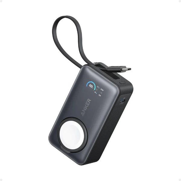 Повербанк для Apple Watch з USB-C кабелем Anker MagGo 10000mAh Black