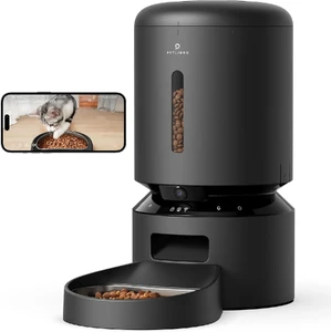 Розумна годівниця PETLIBRO Granary Camera Monitoring Feeder 5L Black для собак і котів з камерою спостереження та автоматичним дозатором