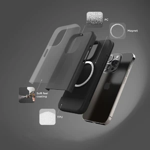 Противоударный чехол с MagSafe elago Glide Case Dark Stone/Grey для iPhone 15 Pro - Фото 3