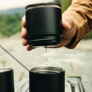 Портативный набор для кофе VSSL Nest Pour Over Coffee Kit с двумя двойными чашками 10 oz Black - Фото 6