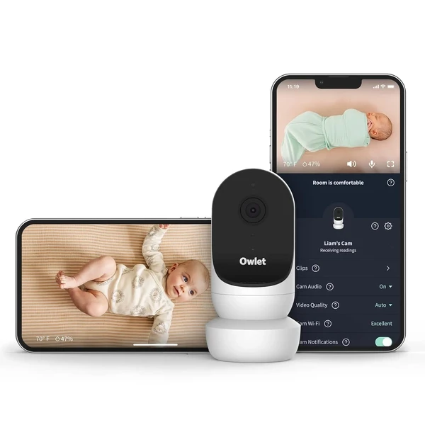 Розумна радіоняня Owlet Cam Smart Video Baby Monitor with Video Camera and Audio - Secure WiFi, 1080p Night Vision, Customize Cry, Sound and Motion Alerts, 2-Way Audio, Mounting kit