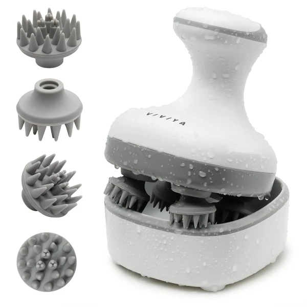Масажер для голови VIVIYA Scalp Massager з 8 знімними насадками, водонепроникний