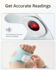 Моніторинг сну та серцебиття для немовлят з AI детекцією плачу eufy Baby Smart Sock - White - Фото 2