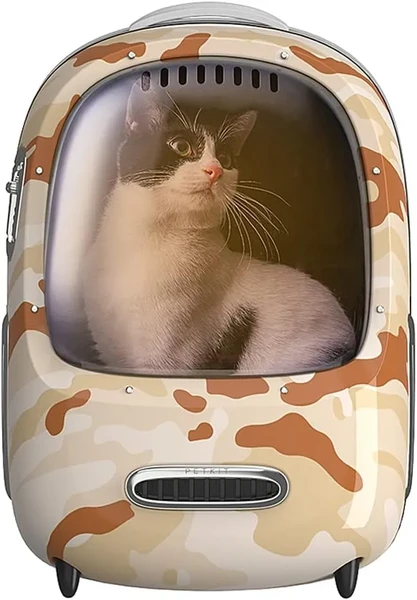 Рюкзак-переноска Petkit Breezy 2 Smart Cat Carrier Desert Camo з вбудованим вентилятором та підсвічуванням