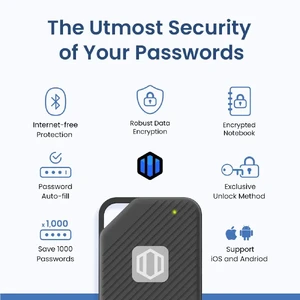 Офлайн менеджер паролів PasswordPocket Bluetooth накопичувач з автозаповненням Black - Фото 3