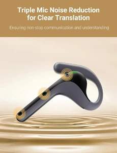 Наушники с переводчиком AI Timekettle W4 Pro AI Interpreter Earbuds,Bidirection Simultaneous Translation,Translator Device Supporting 40 Languages,Translator Earbuds for Call and Video Translation,APP Work with iOS and Android - Фото 2
