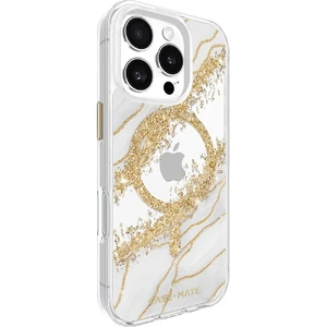 Мраморный чехол с золотыми элементами Case-Mate Karat MagSafe для iPhone 16 Pro - Фото 3