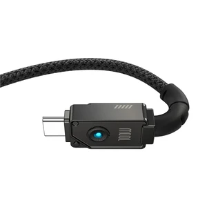 Кевларовый кабель Type-C to Type-C Baseus Aramid Unbreakable Series Black 100W (2m) - Фото 2