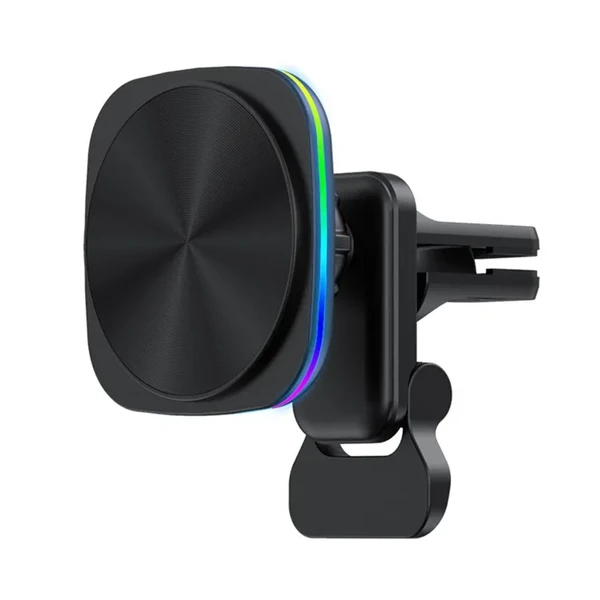 Магнитный автодержатель MagSafe с быстрой беспроводной зарядкой 15W для iPhone 15 | 14 | 13 | 12 в дефлектор | iLoungeMax Wireless Charger