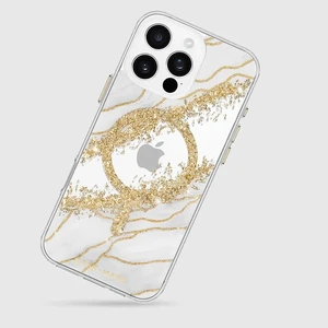 Мраморный чехол с золотыми элементами Case-Mate Karat MagSafe для iPhone 16 Pro Max - Фото 12