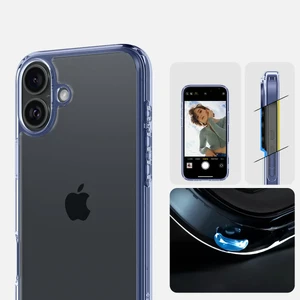 Прозорий синій чохол Spigen Ultra Hybrid для iPhone 16 Plus - Фото 5