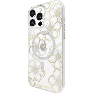 Прозрачный чехол с серебряно-золотыми элементами Case-Mate Floral Gems Mag для iPhone 16 Pro Max - Фото 4