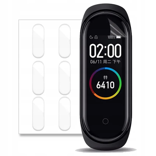 Гидрогелевая защитная пленка iLoungeMax Hydrogel Clear для Xiaomi Mi Band 4 6 шт.