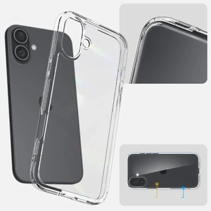 Прозорий чохол Spigen Crystal Hybrid для iPhone 16 Plus - Фото 3