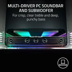 Ігрова звукова панель Razer Leviathan V2 Pro з сабвуфером та RGB, Black - Фото 7