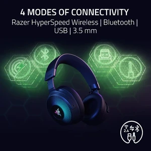 Бездротові ігрові навушники з OLED контролем Razer Kraken V4 Pro Black - Фото 7